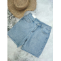 Джинсові шорти бермуди блакитні з необробленим краєм
