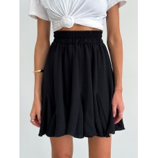 Black flounces mini skirt