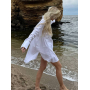 Біла подовжена лляна сорочка oversize Біла подовжена лляна сорочка oversize