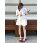 Біла міні спідниця балон