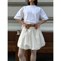 White balloon mini skirt