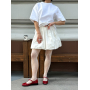 Біла міні спідниця балон