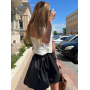 Чорна міні спідниця балон