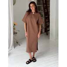 Mocha T-shirt midi dress