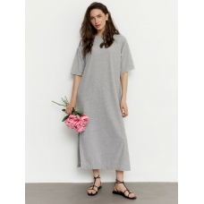 Gray T-shirt midi dress