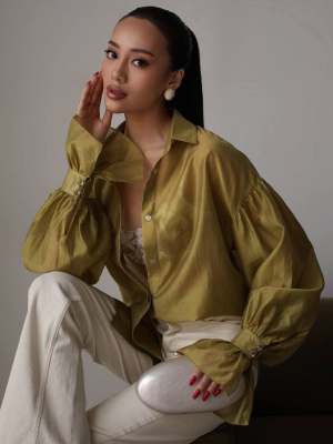 Напівпрозора сорочка з тенселу