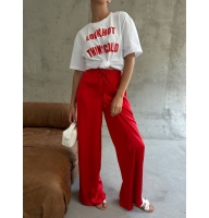 Satin slip style wide palazzo pants