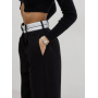 Костюмні широкі брюки з контрастним поясом