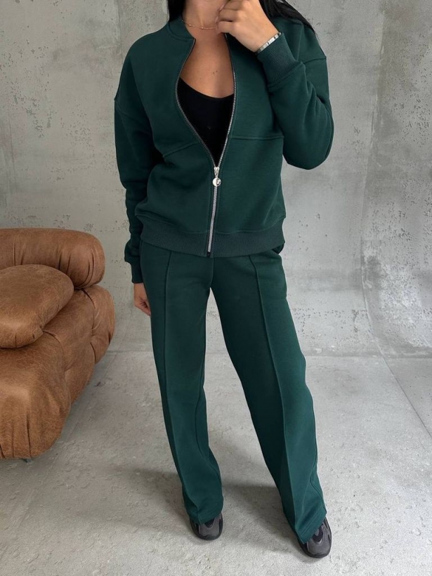 Wide trousers bomber jacket warm tracksuit