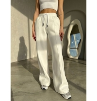 Wide warm palazzo pants on fleece 