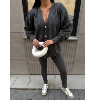 В'язаний кардиган та лосини з мериноса і кашеміру