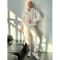 Warm hoodie cuffed pants tracksuit 