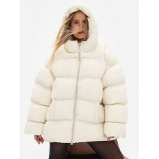 Milk oversized hooded down jacket