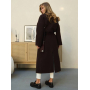 Зимове двобортне кашемірове пальто міді