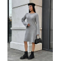 Ангорова сукня прямого крою середньої довжини 