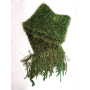 Зелений довгий шарф мох з китицями