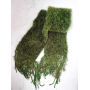 Зелений довгий шарф мох з китицями