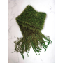 Зелений довгий шарф мох з китицями