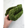 Зелена в'язана шапка мох із велюру та ангори