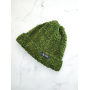 Зелена в'язана шапка мох із велюру та ангори
