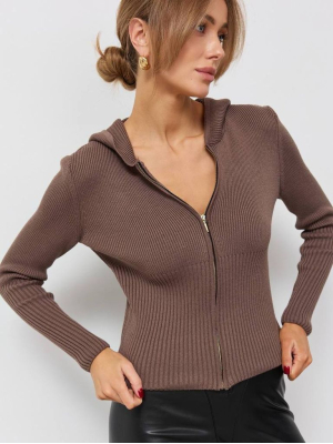 В'язана кофта із замком-блискавкою 