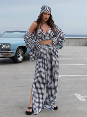 Шовковий літній костюм трійка з банданою