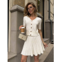 Костюм міні спідниця і кардиган з коротким рукавом 