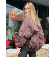 Шоколадна куртка бомбер