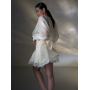 Повітряна напівпрозора міні сукня з органзи з воланами 