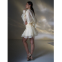 Повітряна напівпрозора міні сукня з органзи з воланами 