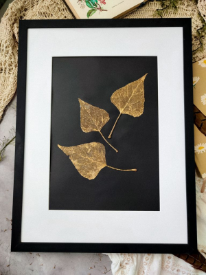 Велика настінна картина ЗОЛОТЕ ЛИСТЯ ТОПОЛІ 32х43 см