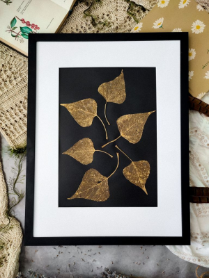 Велика настінна картина ЗОЛОТЕ ЛИСТЯ ТОПОЛІ 32х43