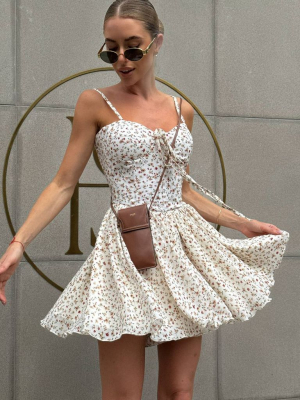 Молочний комбінезон шорти з чашками в дрібні квіти