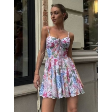 Hortensia shorts jumpsuit with cups