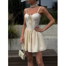 Tencel corset shorts jumpsuit