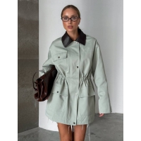 Demi-season casual collar parka jacket