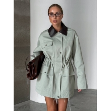Demi-season casual collar parka jacket