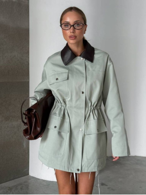 Демісезонна робоча casual куртка-парка з коміром