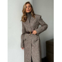 Приталене зимове довге пальто з вовни
