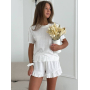 Домашній костюм футболка і шорти з рюшами