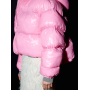 Рожевий короткий зимовий пуховик oversize