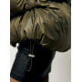Короткий зимовий пуховик хакі oversize