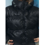 Чорний короткий зимовий пуховик oversize