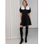 Чорна сукня з білим коміром в стилі Венздей