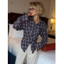 Сорочка в клітинку оригінального фасону