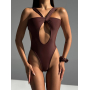 Купальник з вирізом та зав'язкою на спині 