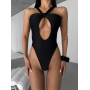 Купальник з вирізом та зав'язкою на спині 