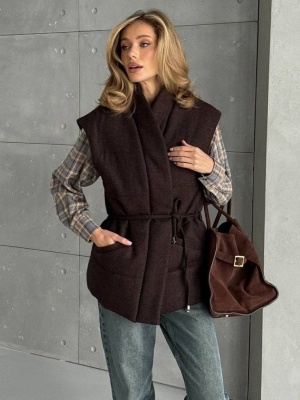 Кашеміровий утеплений жилет на затин 