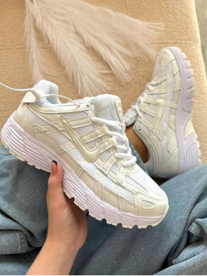 Кросівки біло-бежеві Nike P-6000 White 