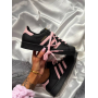 Кросівки чорні Adidas Super Star Black Pink 